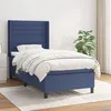 Image de vidaXL Boxspring met matras stof blauw 90x190 cm3131479