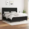 Image de vidaXL Boxspring met matras stof zwart 160x200 cm3131523