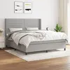 Image de vidaXL Boxspring met matras stof lichtgrijs 180x200 cm3131529