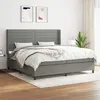Image de vidaXL Boxspring met matras stof donkergrijs 200x200 cm3131538