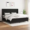 Image de vidaXL Boxspring met matras stof zwart 200x200 cm3131539