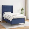 Image de vidaXL Boxspring met matras stof blauw 80x200 cm3131551