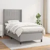 Image de vidaXL Boxspring met matras stof lichtgrijs 100x200 cm3131569