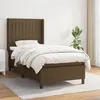 Image de vidaXL Boxspring met matras stof donkerbruin 100x200 cm3131572