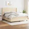 Image de vidaXL Boxspring met matras stof cràmekleurig 180x200 cm3131614