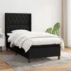 Image de vidaXL Boxspring met matras stof zwart 80x200 cm3131627