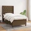 Image de vidaXL Boxspring met matras stof donkerbruin 80x200 cm3131628