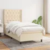 Image de vidaXL Boxspring met matras stof cràmekleurig 80x200 cm3131630
