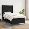 Image de vidaXL Boxspring met matras stof zwart 90x190 cm3131635