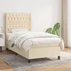 Image de vidaXL Boxspring met matras stof cràmekleurig 90x190 cm3131638