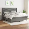 Image de vidaXL Boxspring met matras stof donkergrijs 160x200 cm3131682