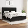 Image de vidaXL Boxspring met matras stof zwart 180x200 cm3131691
