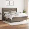 Image de vidaXL Boxspring met matras stof taupe 180x200 cm3131693