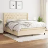 Image de vidaXL Boxspring met matras stof cràmekleurig 180x200 cm3131694