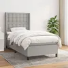 Image de vidaXL Boxspring met matras stof lichtgrijs 80x200 cm3131705