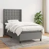 Image de vidaXL Boxspring met matras stof donkergrijs 90x190 cm3131714