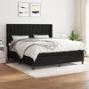 Image de vidaXL Boxspring met matras stof zwart 160x200 cm3131763