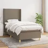 Image de vidaXL Boxspring met matras stof taupe 90x190 cm3131797