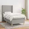 Image de vidaXL Boxspring met matras stof lichtgrijs 100x200 cm3131809