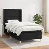 Image de vidaXL Boxspring met matras stof zwart 80x200 cm3131867