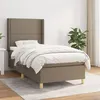 Image de vidaXL Boxspring met matras stof taupe 100x200 cm3131893