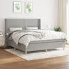 Image de vidaXL Boxspring met matras stof lichtgrijs 180x200 cm3131929
