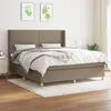 Image de vidaXL Boxspring met matras stof taupe 180x200 cm3131933