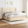 Image de vidaXL Boxspring met matras stof cràmekleurig 180x200 cm3131934