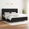 Image de vidaXL Boxspring met matras stof zwart 200x200 cm3131939