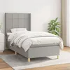 Image de vidaXL Boxspring met matras stof lichtgrijs 90x190 cm3131953