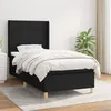 Image de vidaXL Boxspring met matras stof zwart 90x190 cm3131955