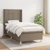 Image de vidaXL Boxspring met matras stof taupe 90x190 cm3131957