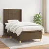 Image de vidaXL Boxspring met matras stof donkerbruin 100x200 cm3131972