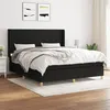 Image de vidaXL Boxspring met matras stof zwart 180x200 cm3132011