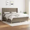 Image de vidaXL Boxspring met matras stof taupe 180x200 cm3132013