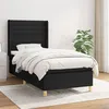 Image de vidaXL Boxspring met matras stof zwart 80x200 cm3132027