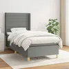 Image de vidaXL Boxspring met matras stof donkergrijs 90x190 cm3132034