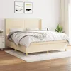 Image de vidaXL Boxspring met matras stof cràmekleurig 160x200 cm3132086