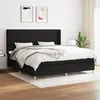 Image de vidaXL Boxspring met matras stof zwart 200x200 cm3132099