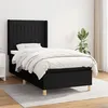 Image de vidaXL Boxspring met matras stof zwart 90x200 cm3132123
