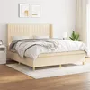 Image de vidaXL Boxspring met matras stof cràmekleurig 180x200 cm3132174