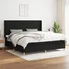 Image de vidaXL Boxspring met matras stof zwart 200x200 cm3132179