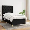 Image de vidaXL Boxspring met matras stof zwart 80x200 cm3132187