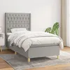 Image de vidaXL Boxspring met matras stof lichtgrijs 100x200 cm3132209