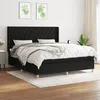 Image de vidaXL Boxspring met matras stof zwart 160x200 cm3132243
