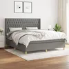 Image de vidaXL Boxspring met matras stof donkergrijs 180x200 cm3132250
