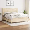 Image de vidaXL Boxspring met matras stof cràmekleurig 180x200 cm3132254