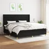 Image de vidaXL Boxspring met matras stof zwart 200x200 cm3132259