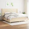 Image de vidaXL Boxspring met matras stof cràmekleurig 200x200 cm3132262