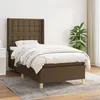 Image de vidaXL Boxspring met matras stof donkerbruin 80x200 cm3132268